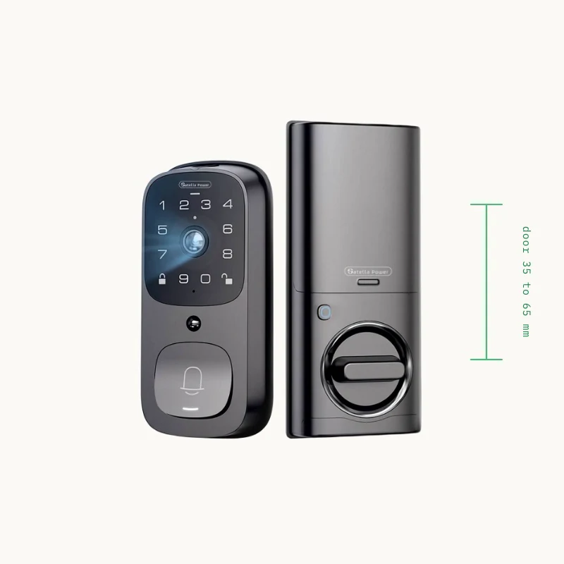 SmartBell SP-501, front and side view with door dimensions
