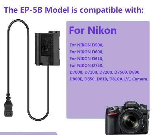 EP-5B AC Power Supply Adapter Replacement for Nikon D7000 - Image 6